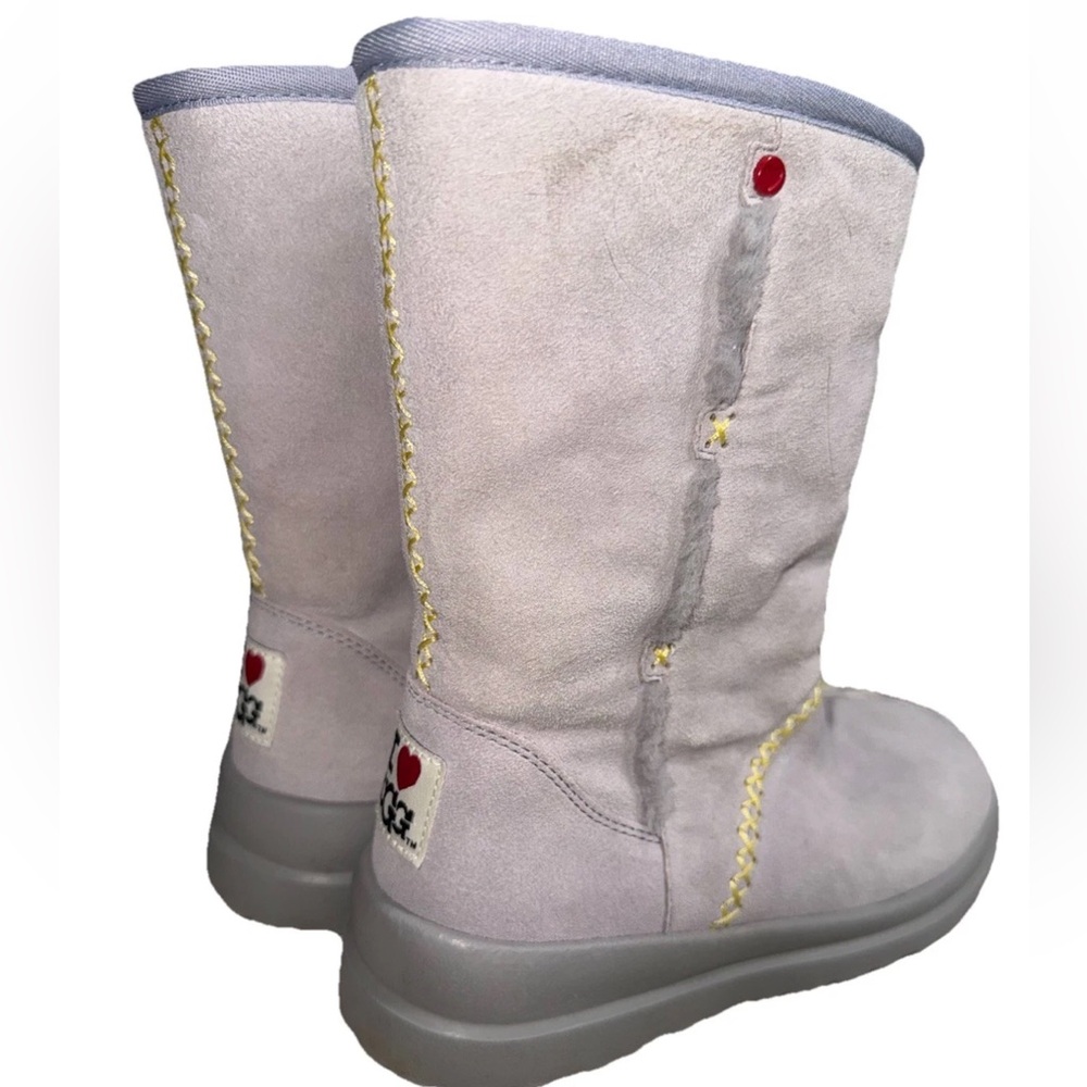 UGG I HEART KISSES SHORT MOONSTONE SUEDE BOOTS SIZE US 6 WOMEN